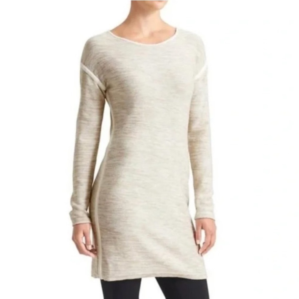 Athleta Retreat Sweater Dress Oatmeal Marled